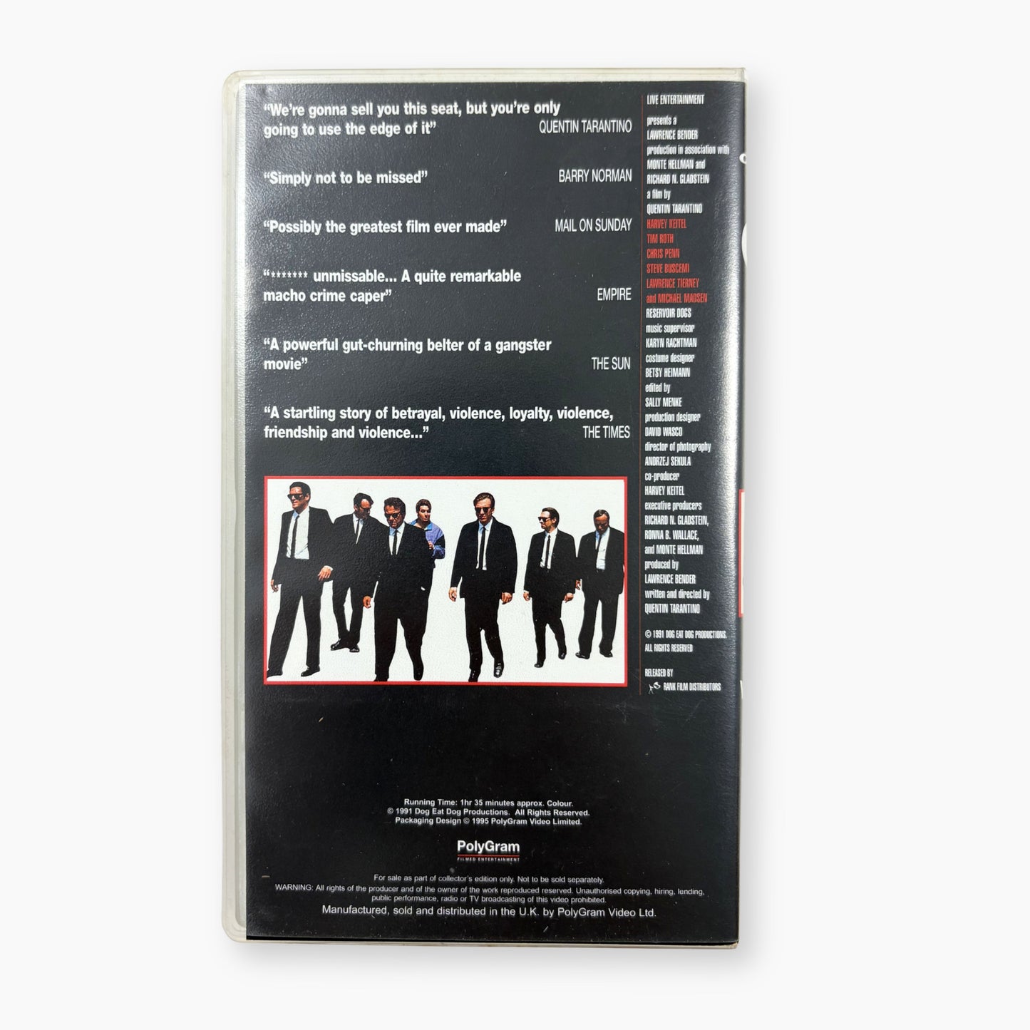 1995 RESERVOIR DOGS COLLECTORS EDITION VHS