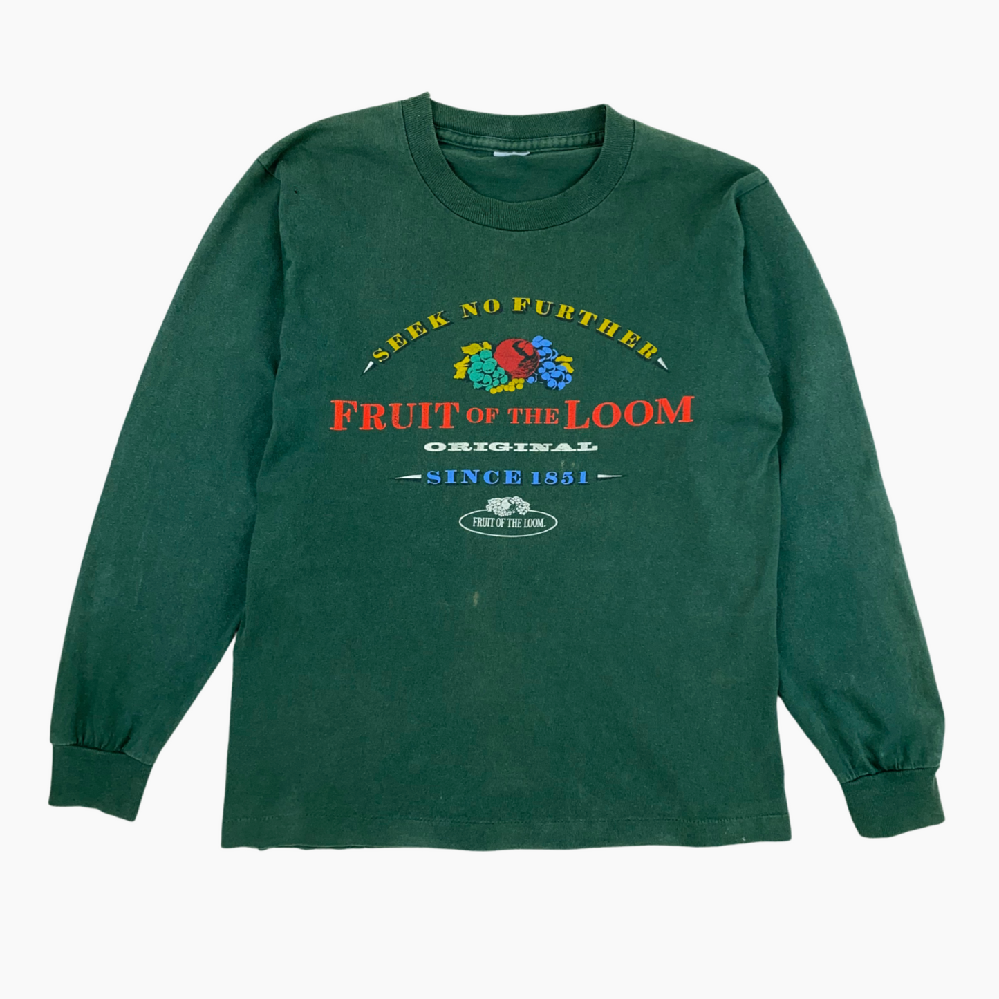90S FRUIT OF THE LOOM "SEEK NO FURTHER" LONG SLEEVE | M