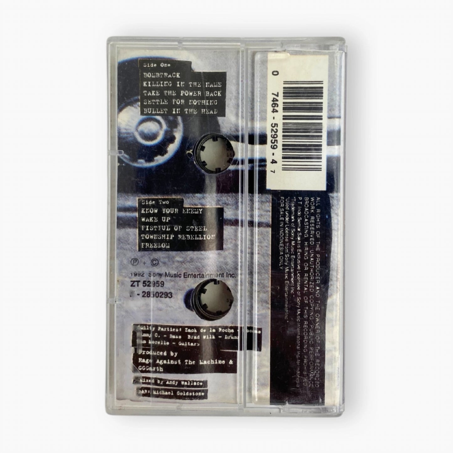 1992 RAGE AGAINST THE MACHINE DEBUT CASSETTE
