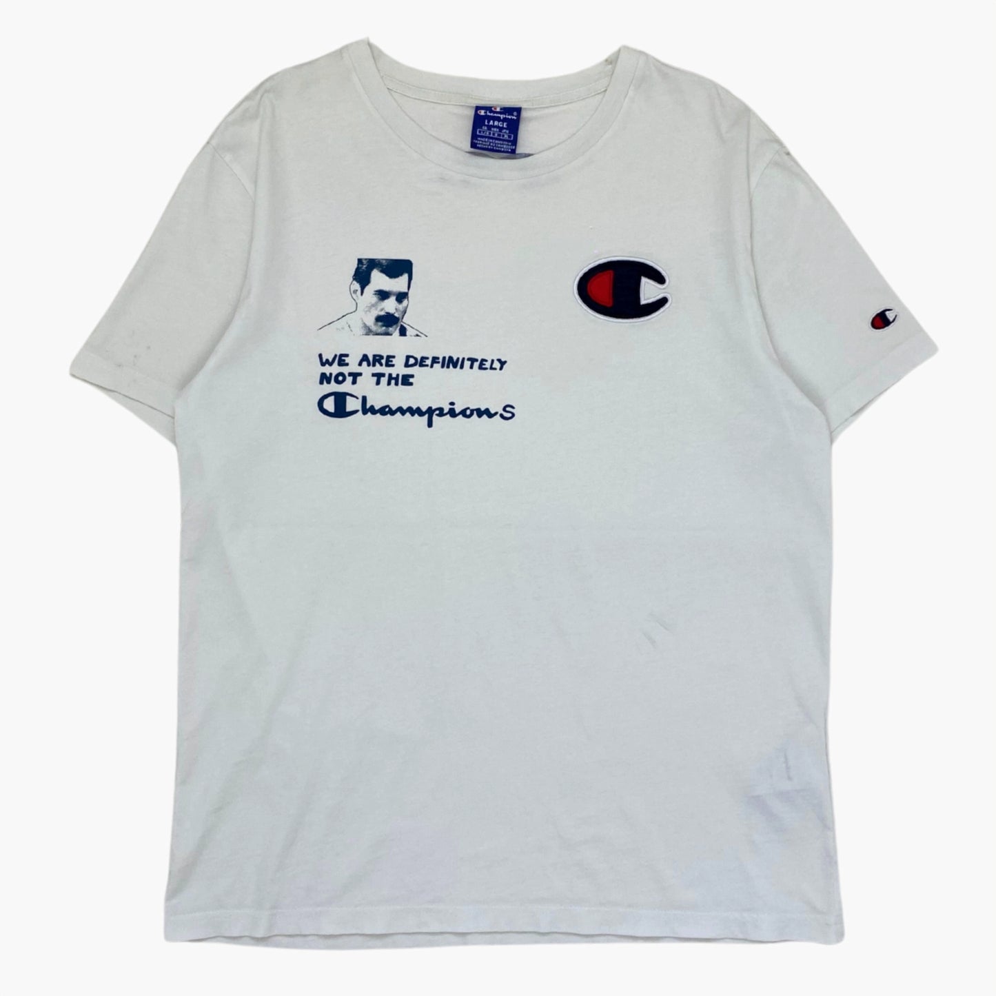 BLUEBOY X KNEDLO ZELO WEAR "WE ARE DEFINITELY NOT THE CHAMPIONS" T-SHIRT | L