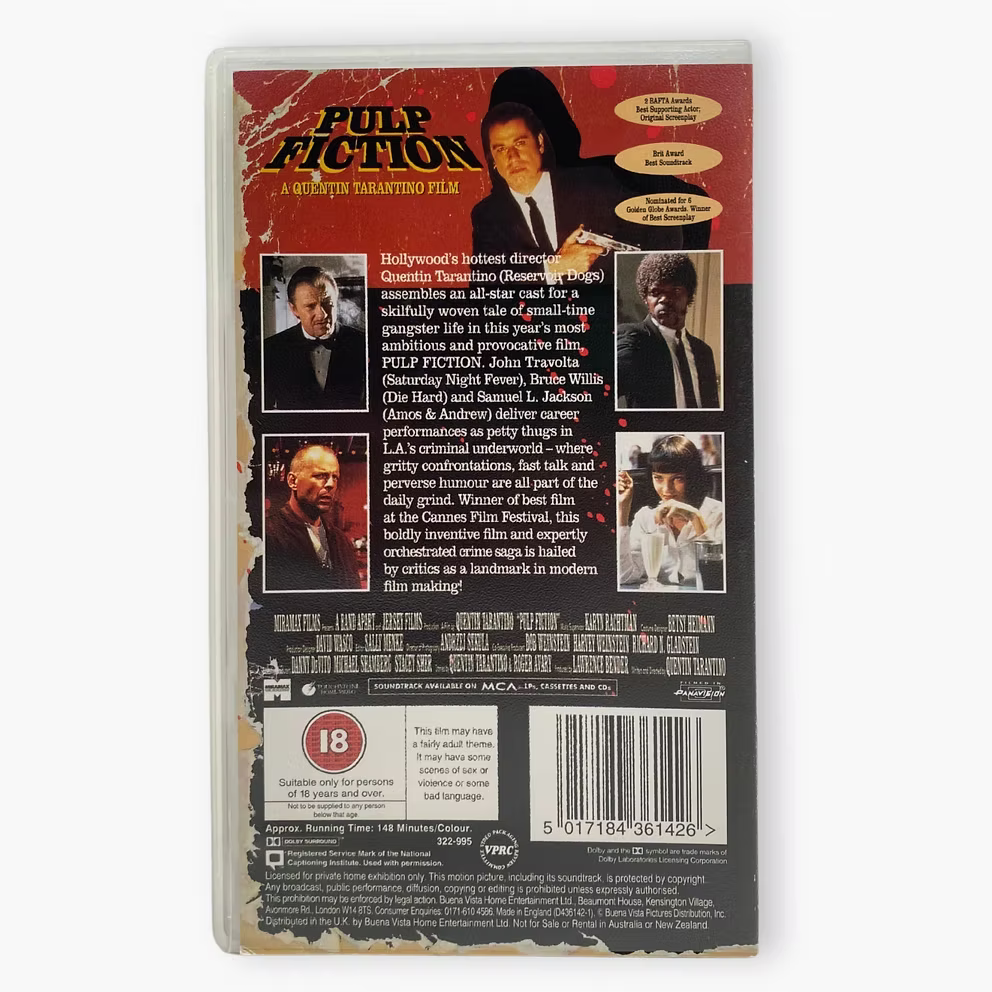 1995 PULP FICTION VHS | OS