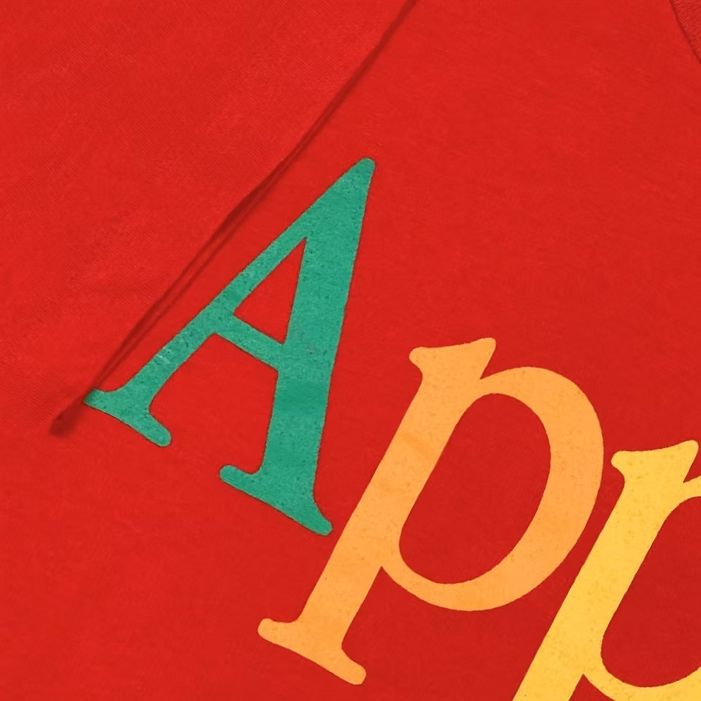 90S APPLE RAINBOW SPELL OUT T-SHIRT | XXL