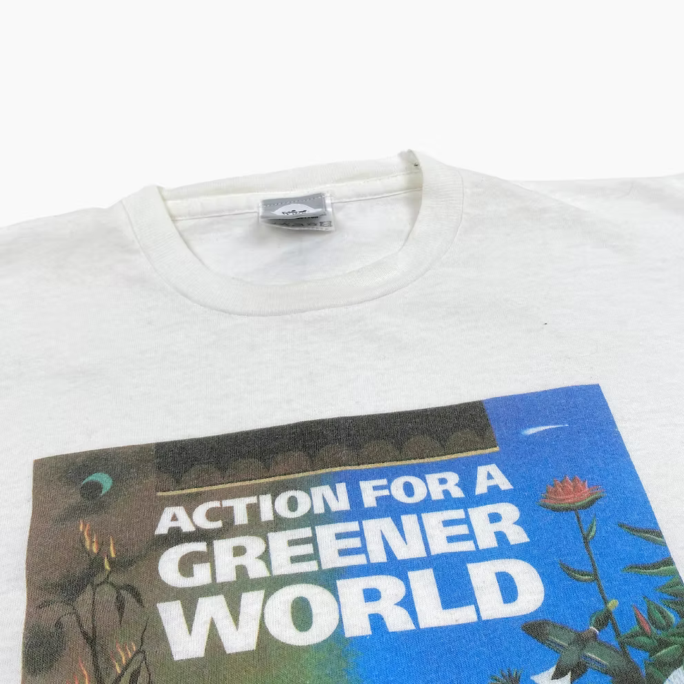 90S WWF "ACTION FOR A GREENER WORLD" T-SHIRT | L