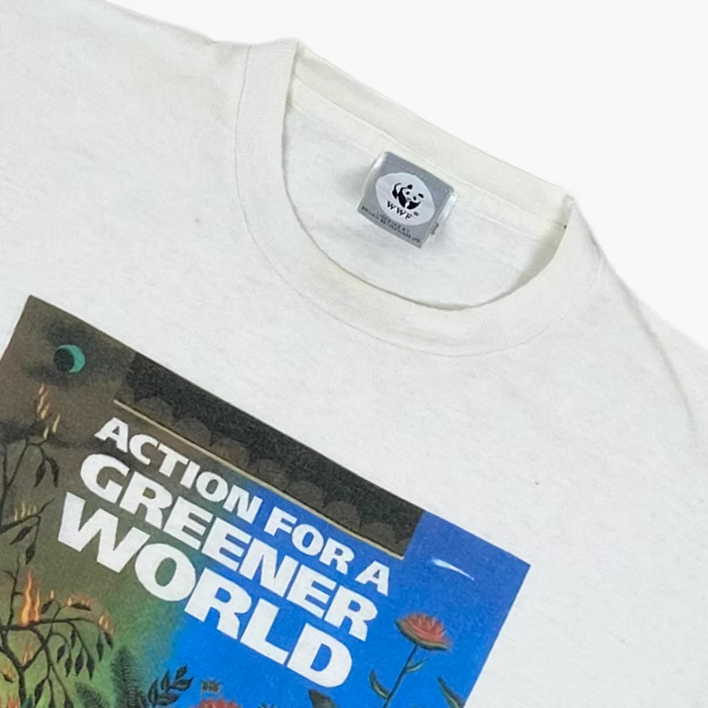 90S WWF "ACTION FOR A GREENER WORLD" T-SHIRT | L