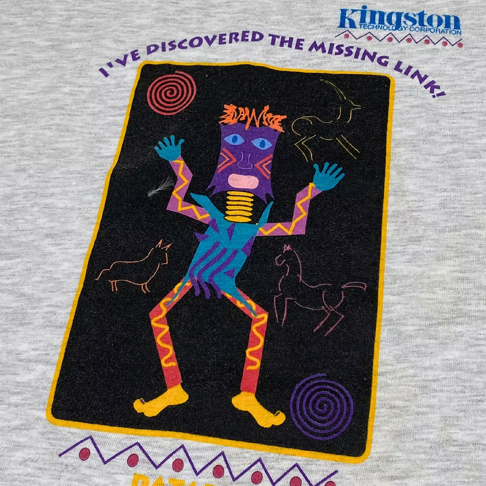 90S KINGSTON "I'VE DISCOVERED THE MISSING LINK "T-SHIRT | XL