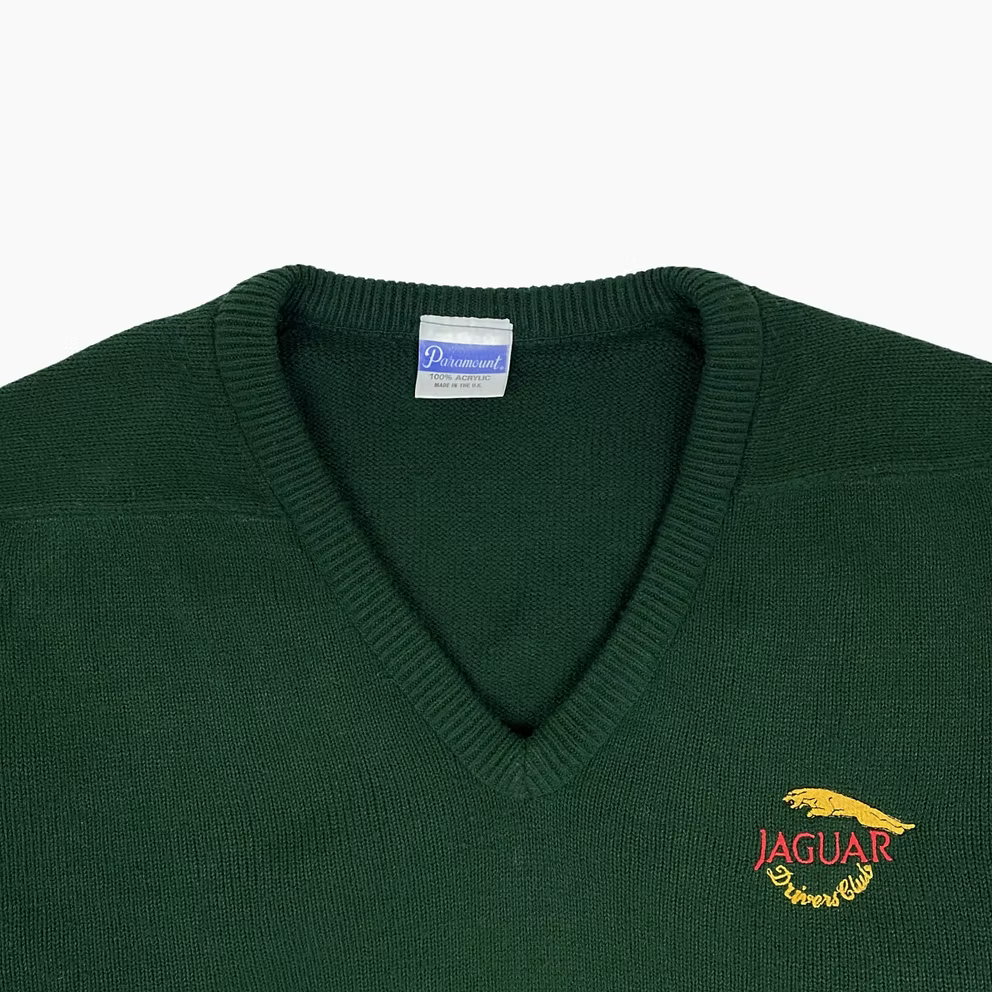 90S JAGUAR 'DRIVERS CLUB' KNITTED JUMPER | XL