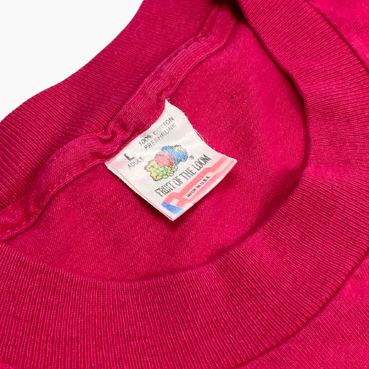 90S APPLE RAINBOW SPELL OUT T-SHIRT | L