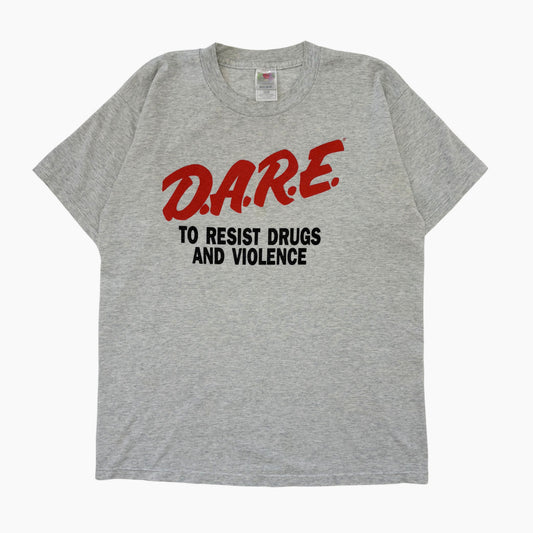 EARLY 00S 'D.A.R.E. TO RESIST DRUGS AND VIOLENCE T-SHIRT | L