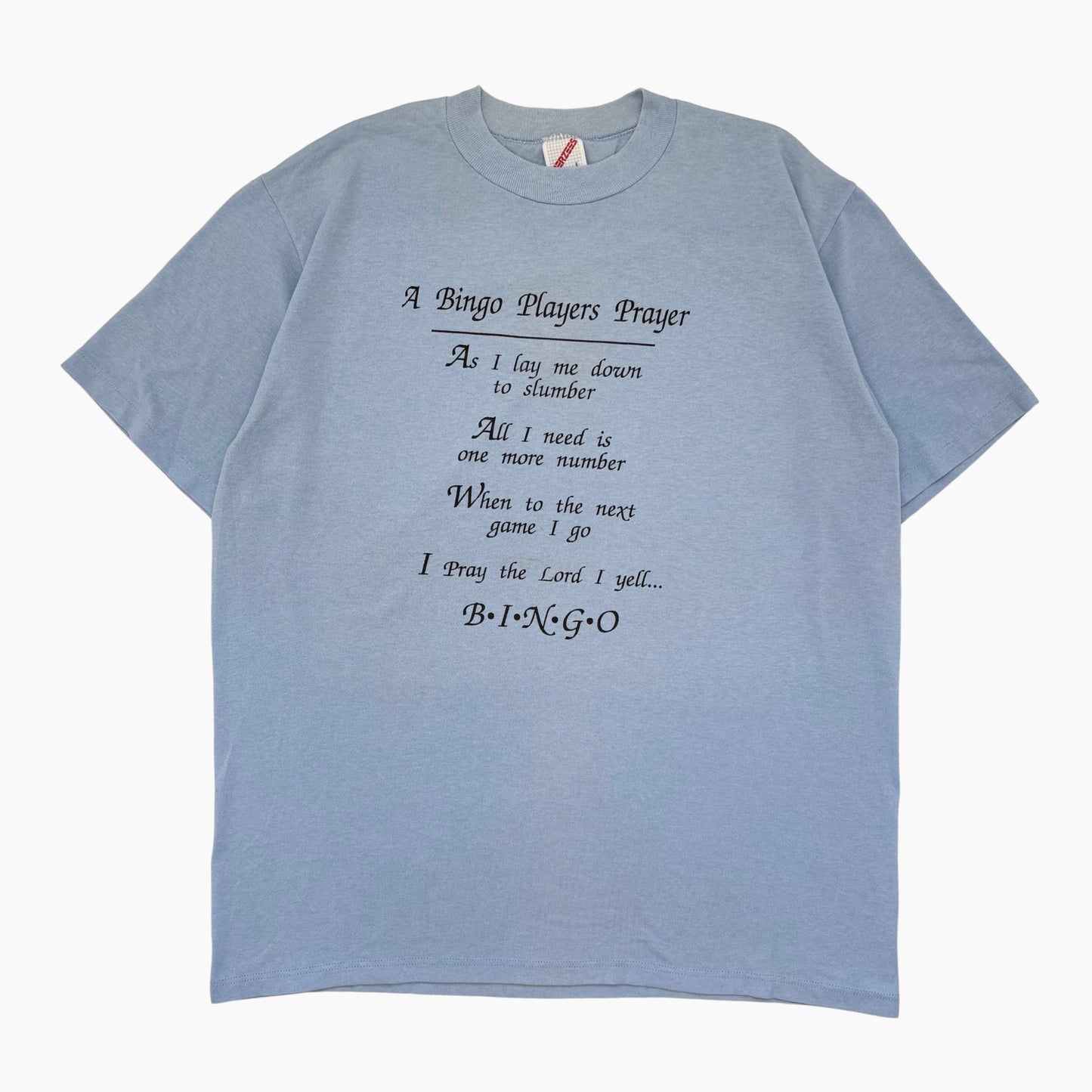 LATE 90S 'A BINGO PLAYERS PRAYER' T-SHIRT | L