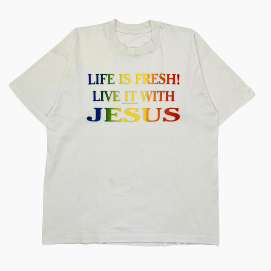 90S 'LIVE IT WITH JESUS' T-SHIRT | XL