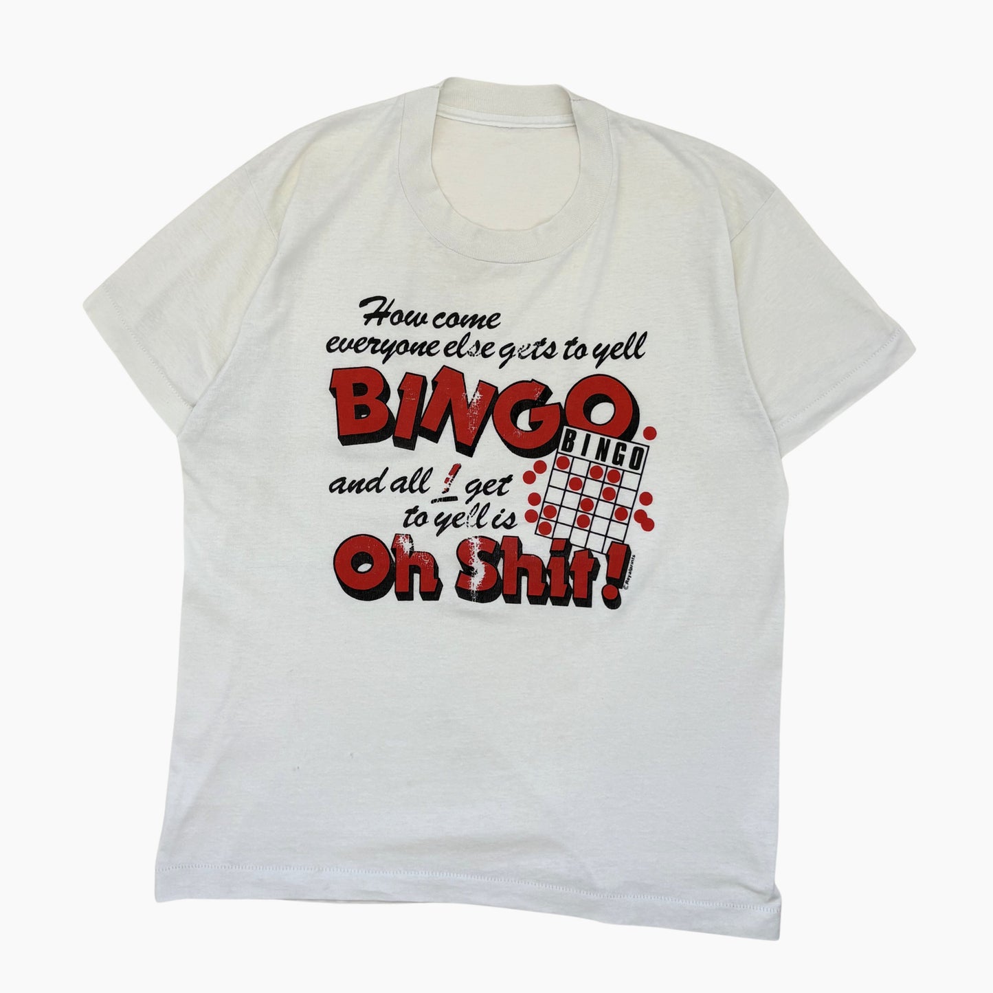 LATE 80S 'BINGO, OH SHIT!' T-SHIRT | L