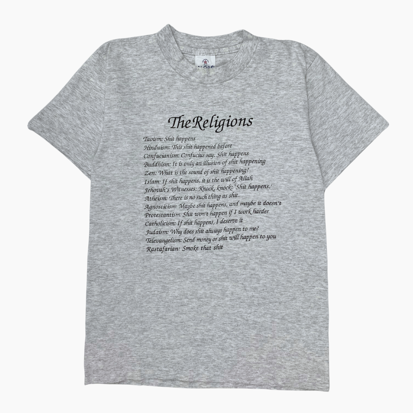 90S 'THE RELIGIONS' T-SHIRT | S
