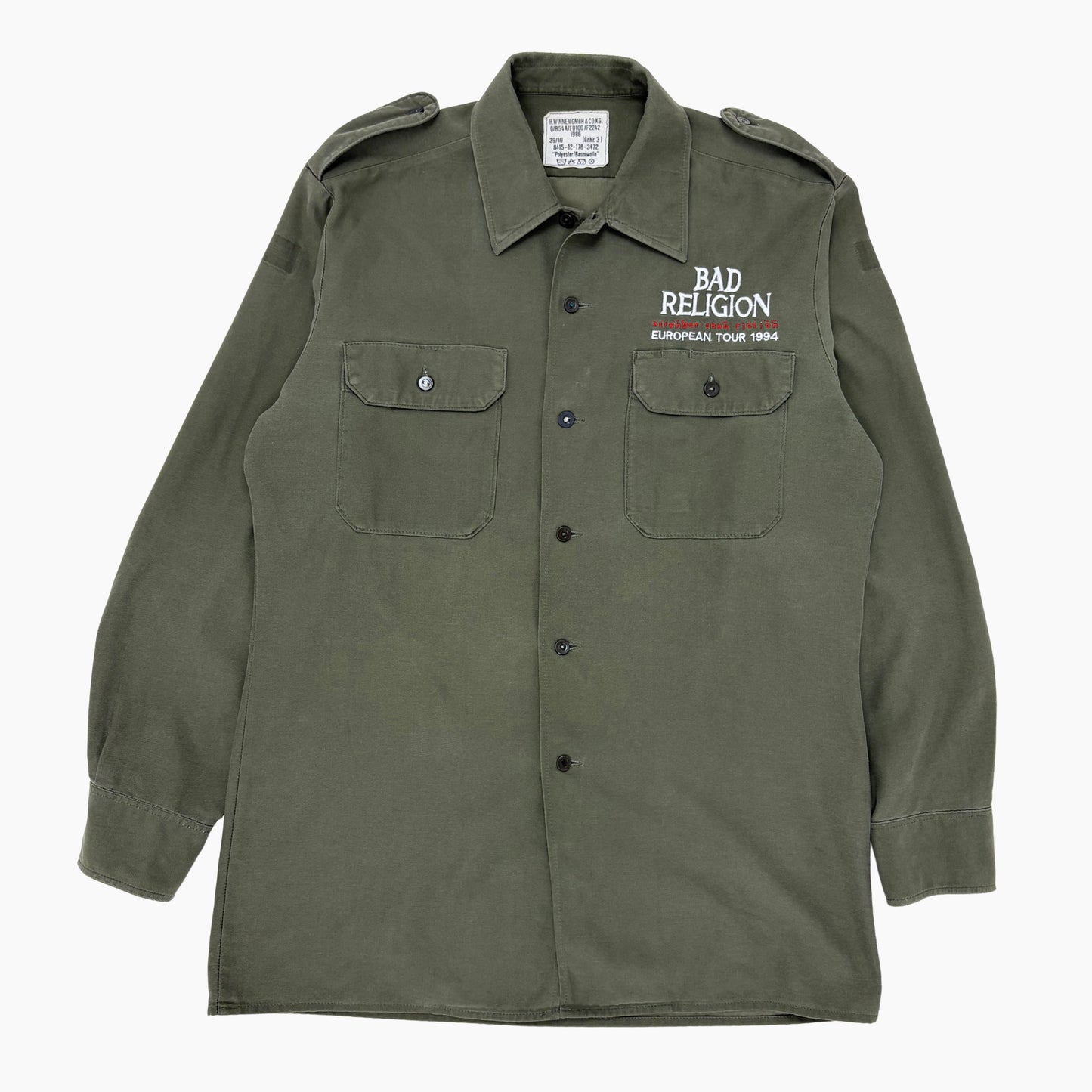 1994 BAD RELIGION MILITARY SHIRT | L