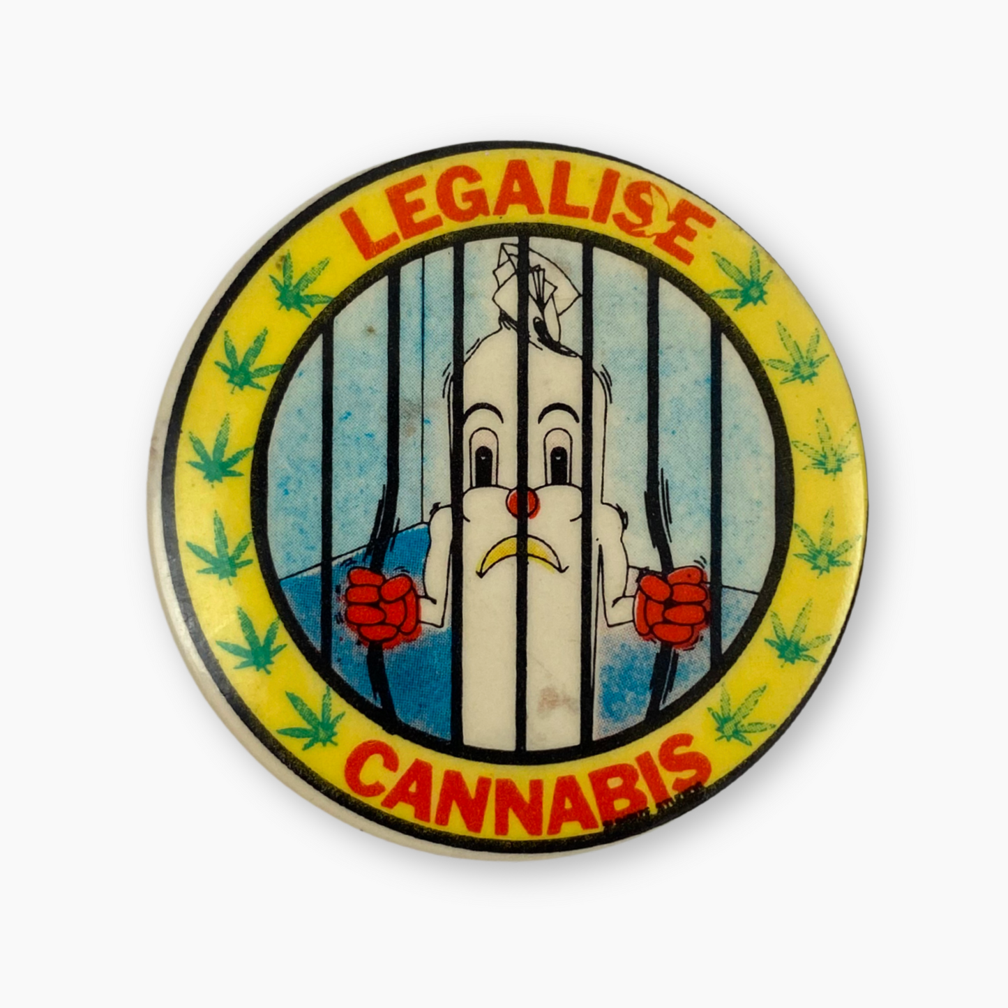 70S 'LEGALISE CANNABIS' PIN BADGE