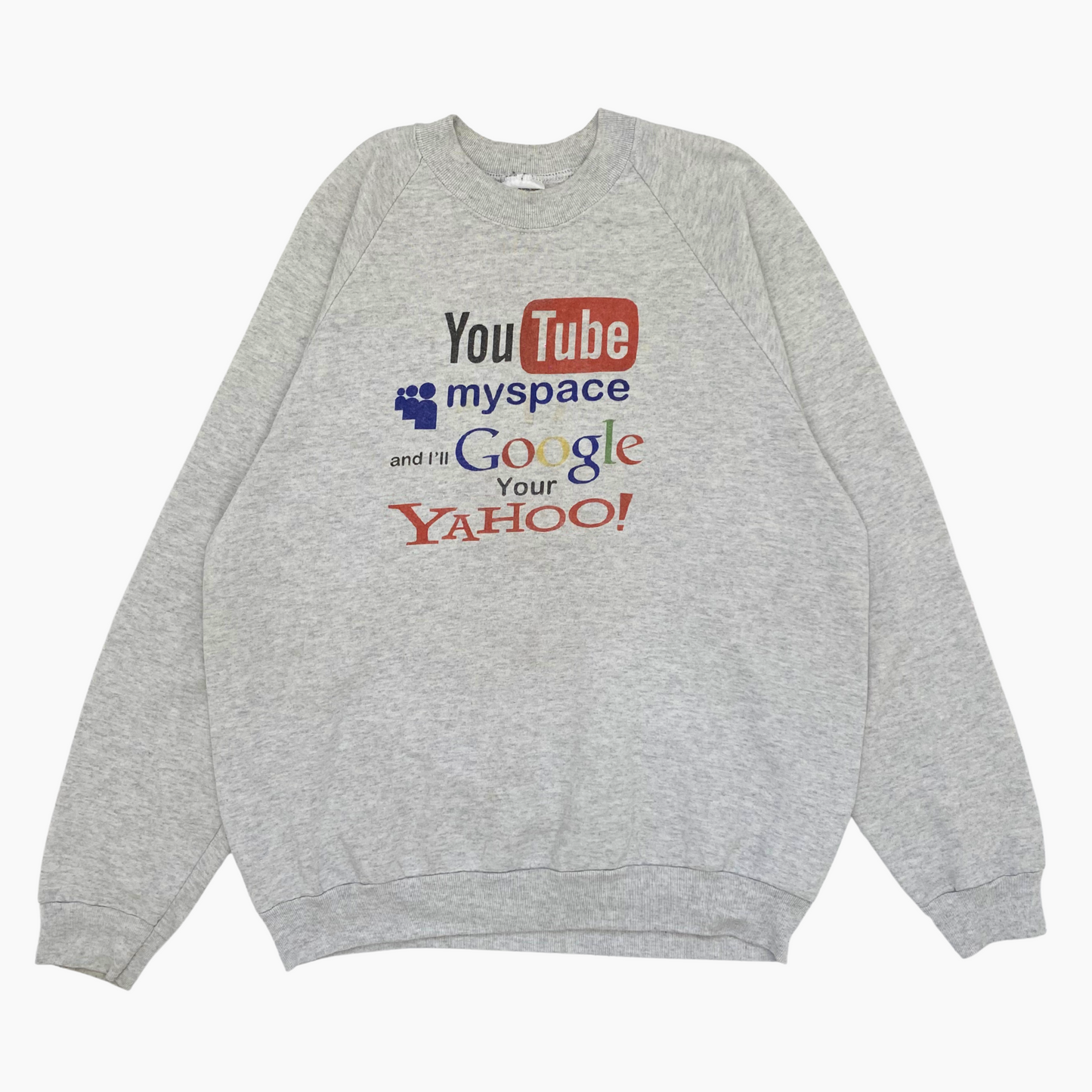 EARLY 2000S 'I'LL GOOGLE YOUR YAHOO' SWEATER | L