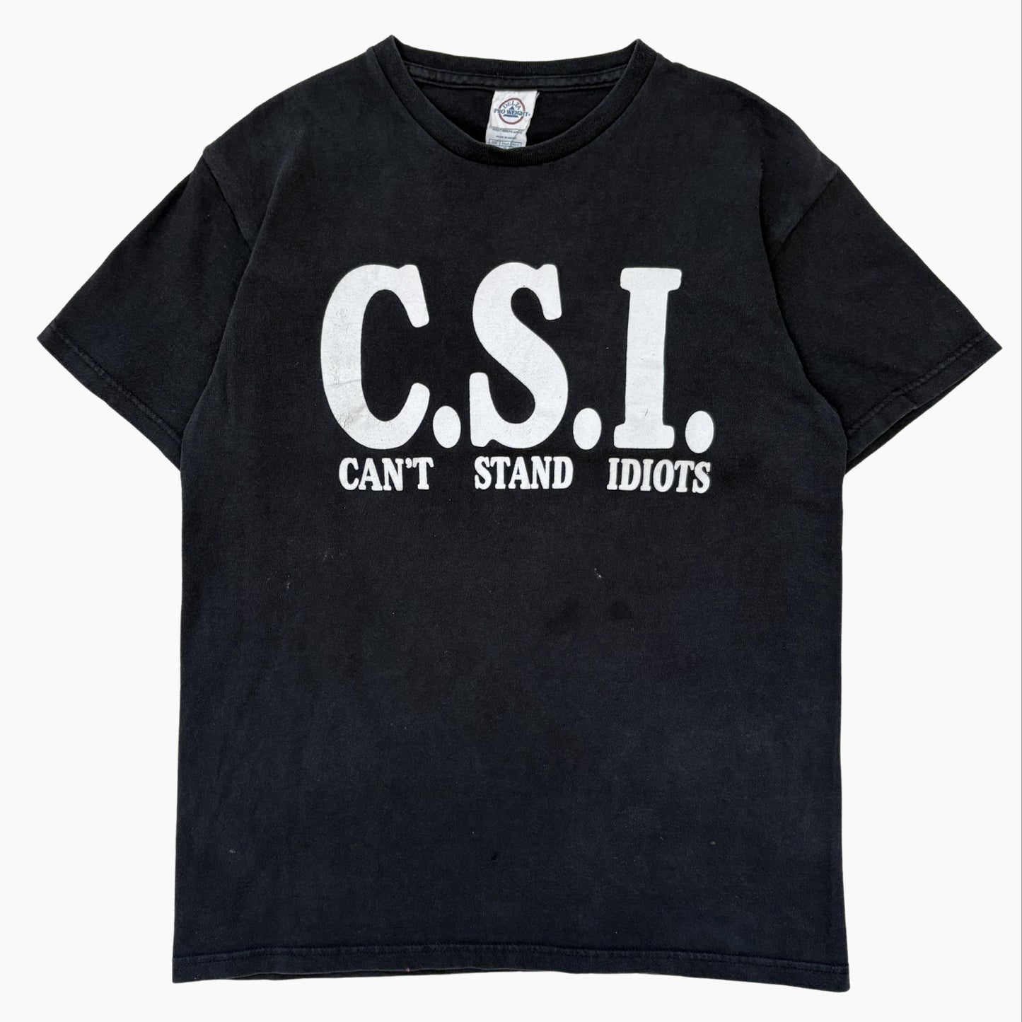EARLY 00S 'CAN'T STAND IDIOTS' T-SHIRT | M