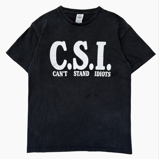 EARLY 00S 'CAN'T STAND IDIOTS' T-SHIRT | M