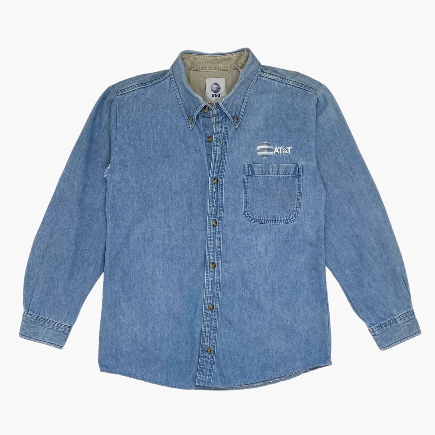 90S AT&T STAFF DENIM SHIRT | L/XL