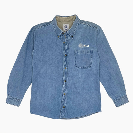 90S AT&T STAFF DENIM SHIRT | L/XL
