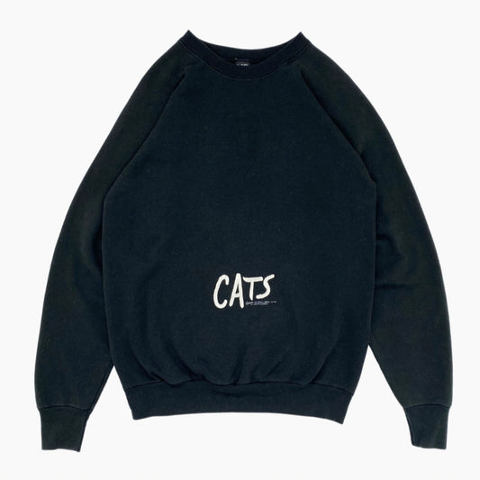 EARLY 80S CATS SWEATER | L/XL