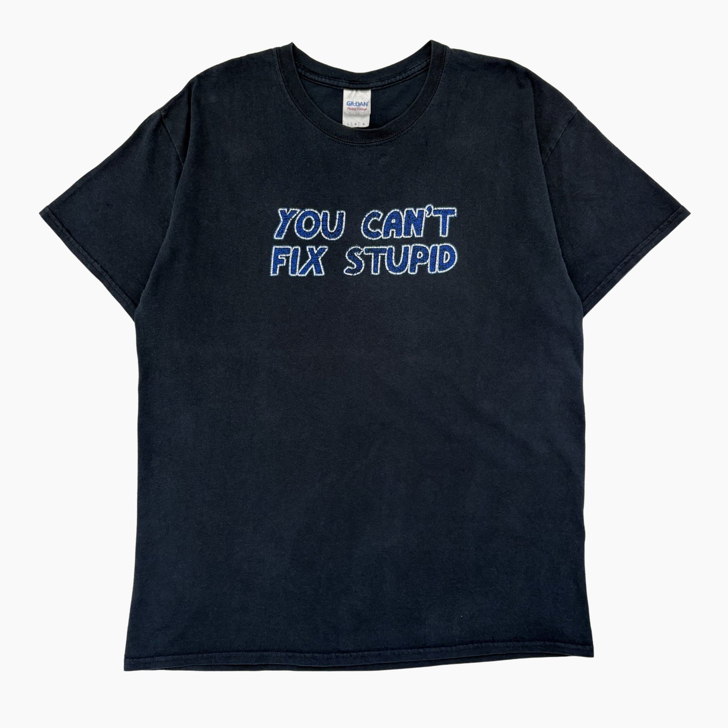 MID 00S 'YOU CAN'T FIX STUPID' T-SHIRT | L