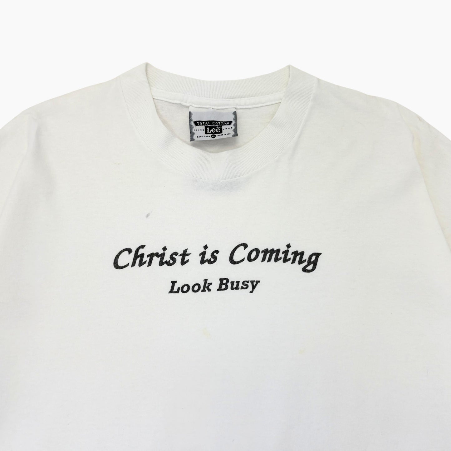 EARLY 00S 'CHRIST IS COMING' T-SHIRT | XL
