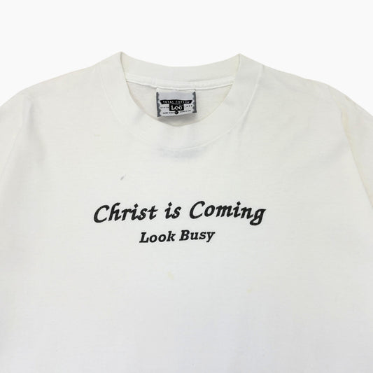 EARLY 00S 'CHRIST IS COMING' T-SHIRT | XL