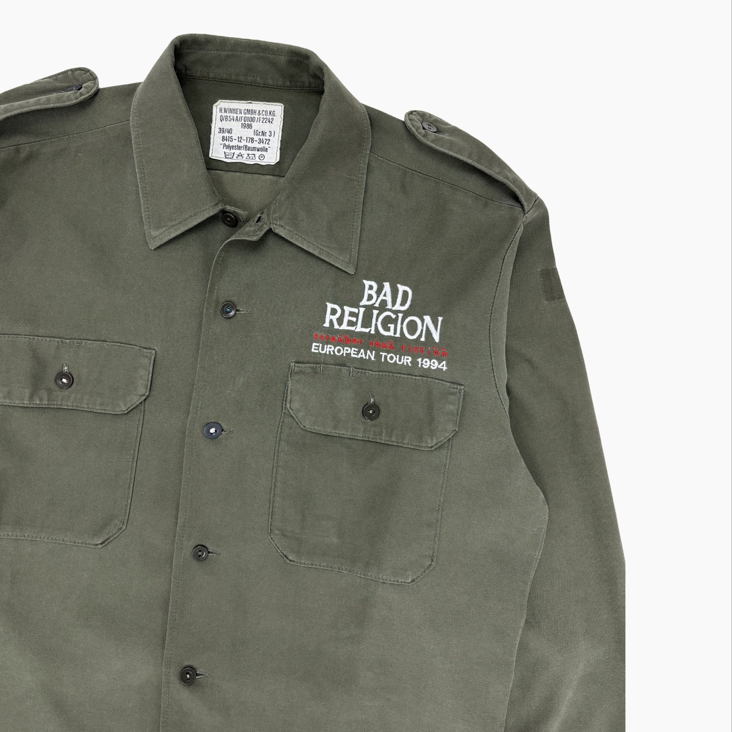 1994 BAD RELIGION MILITARY SHIRT | L