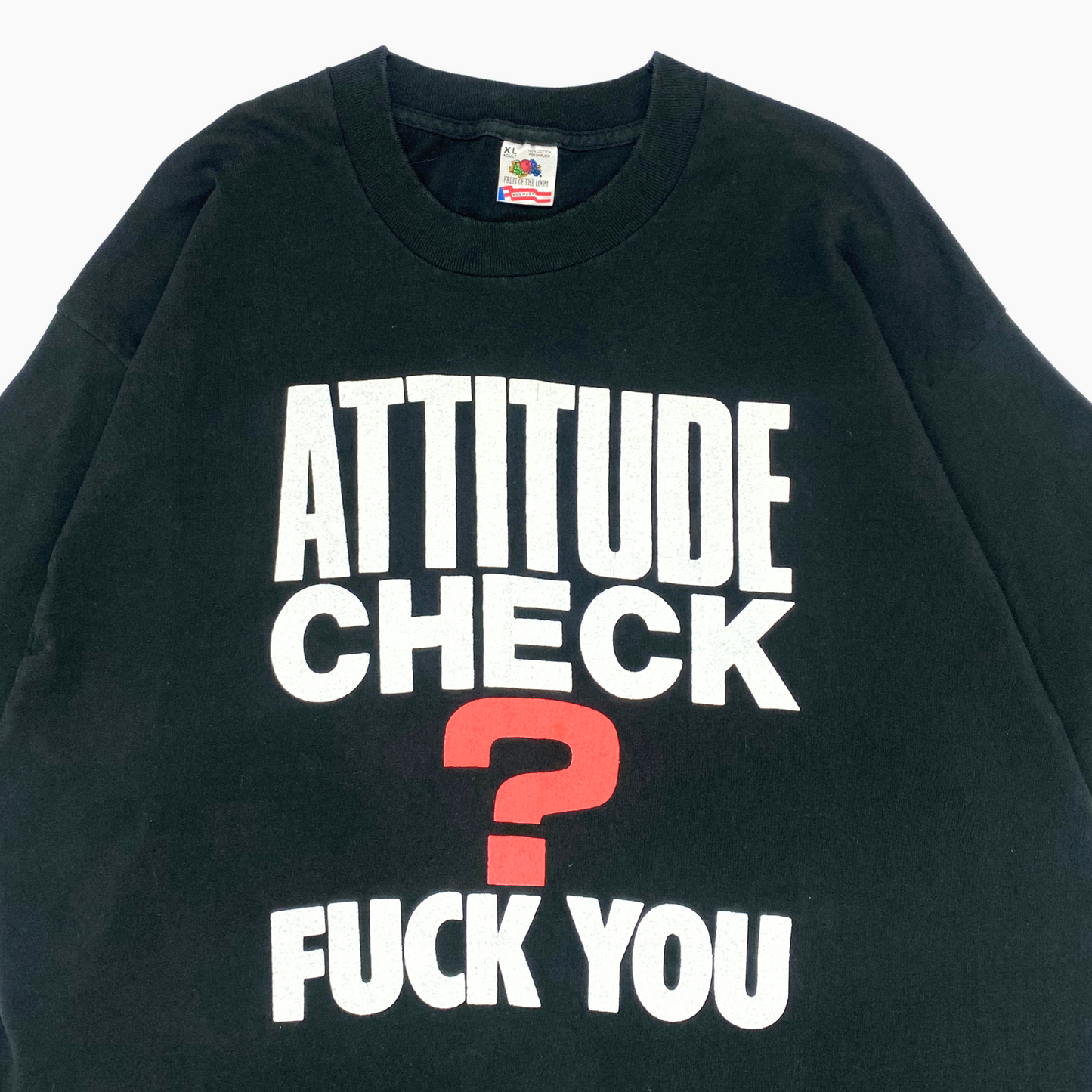 90S 'ATTITUDE CHECK' T-SHIRT | XL