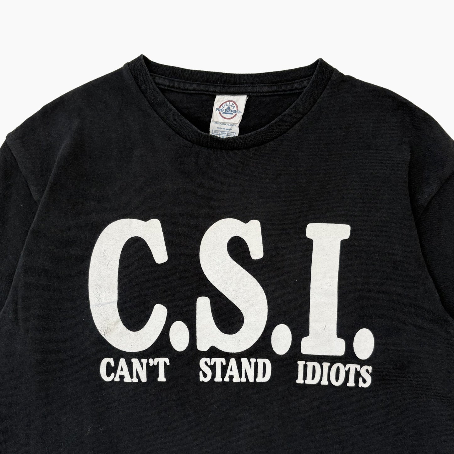 EARLY 00S 'CAN'T STAND IDIOTS' T-SHIRT | M