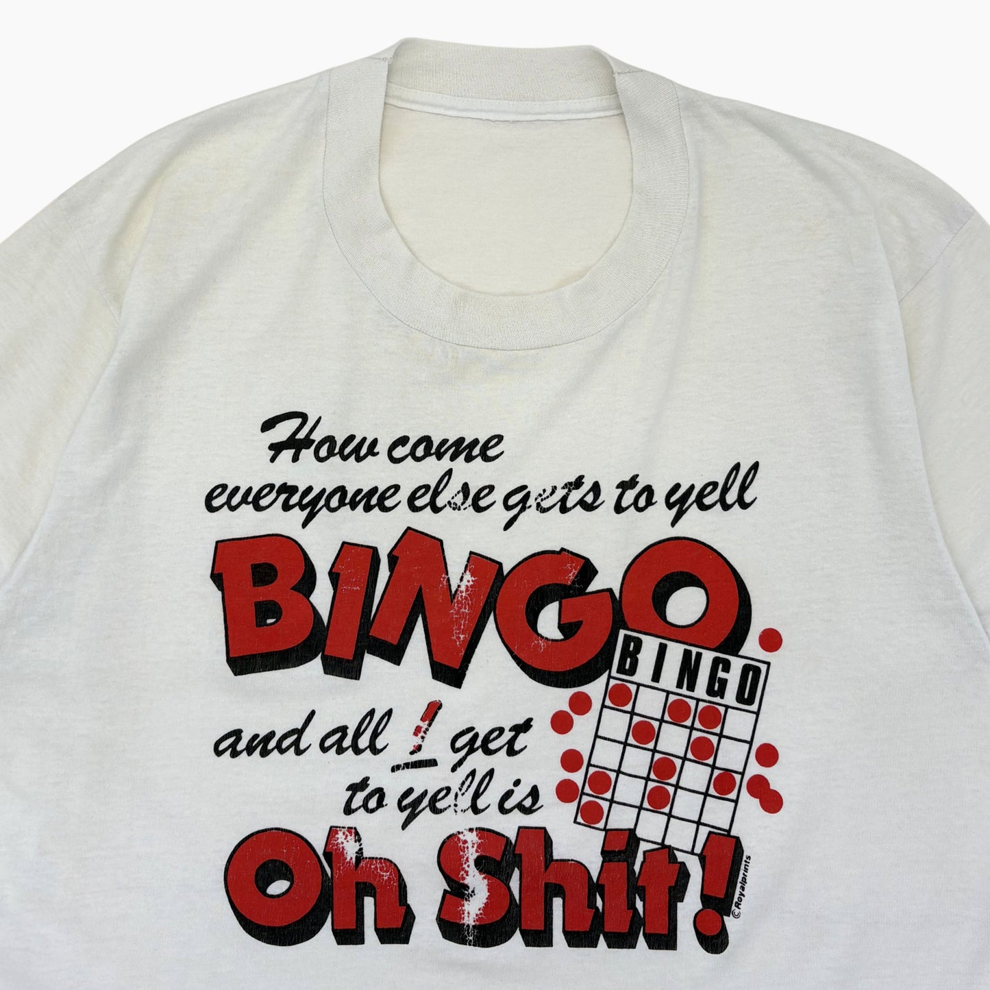 LATE 80S 'BINGO, OH SHIT!' T-SHIRT | L