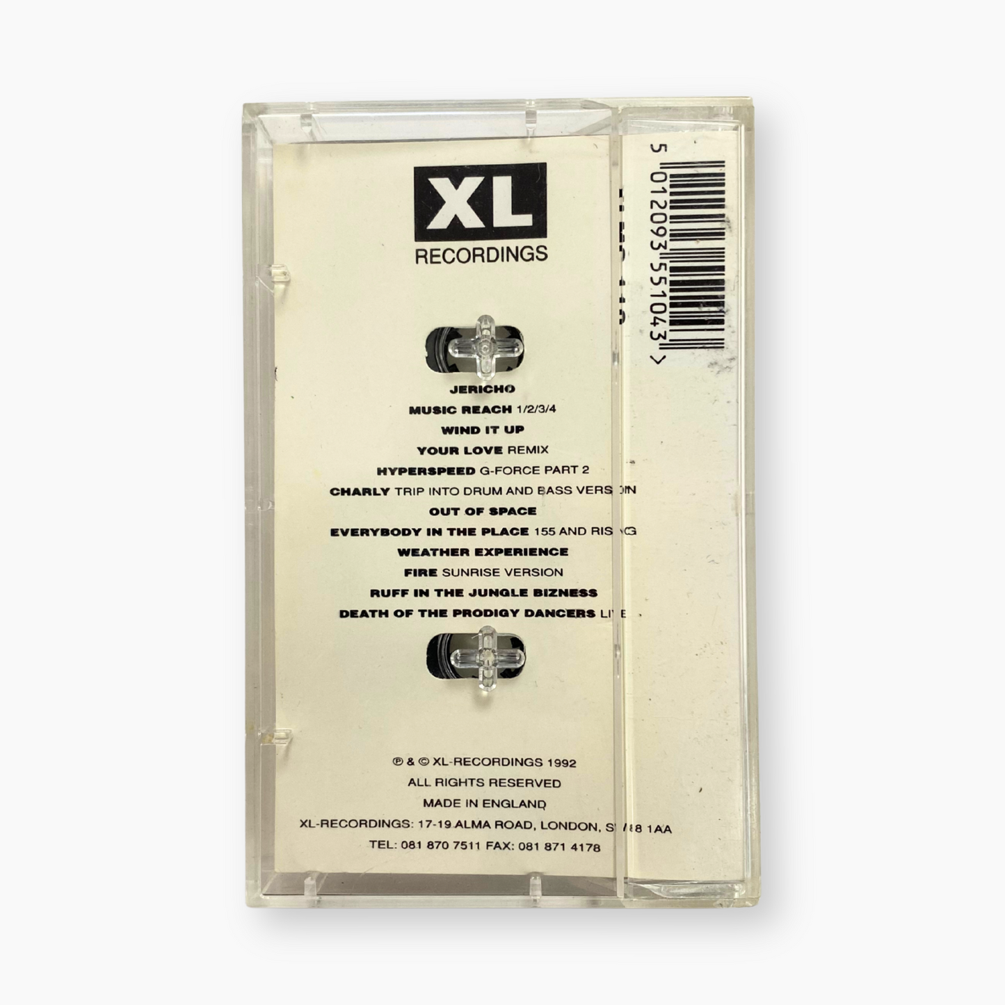 1992 THE PRODIGY 'EXPERIENCE' CASSETTE