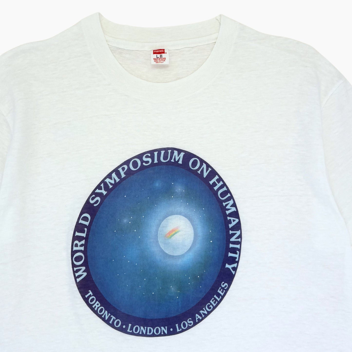 70S 'WORLD SYMPOSIUM ON HUMANITY' T-SHIRT | L