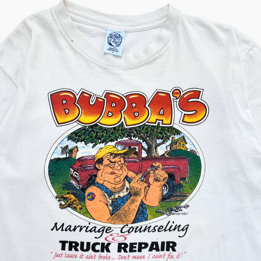 1995 'BUBBA'S MARRIAGE COUNSELING & TRUCK REPAIR' T-SHIRT | L