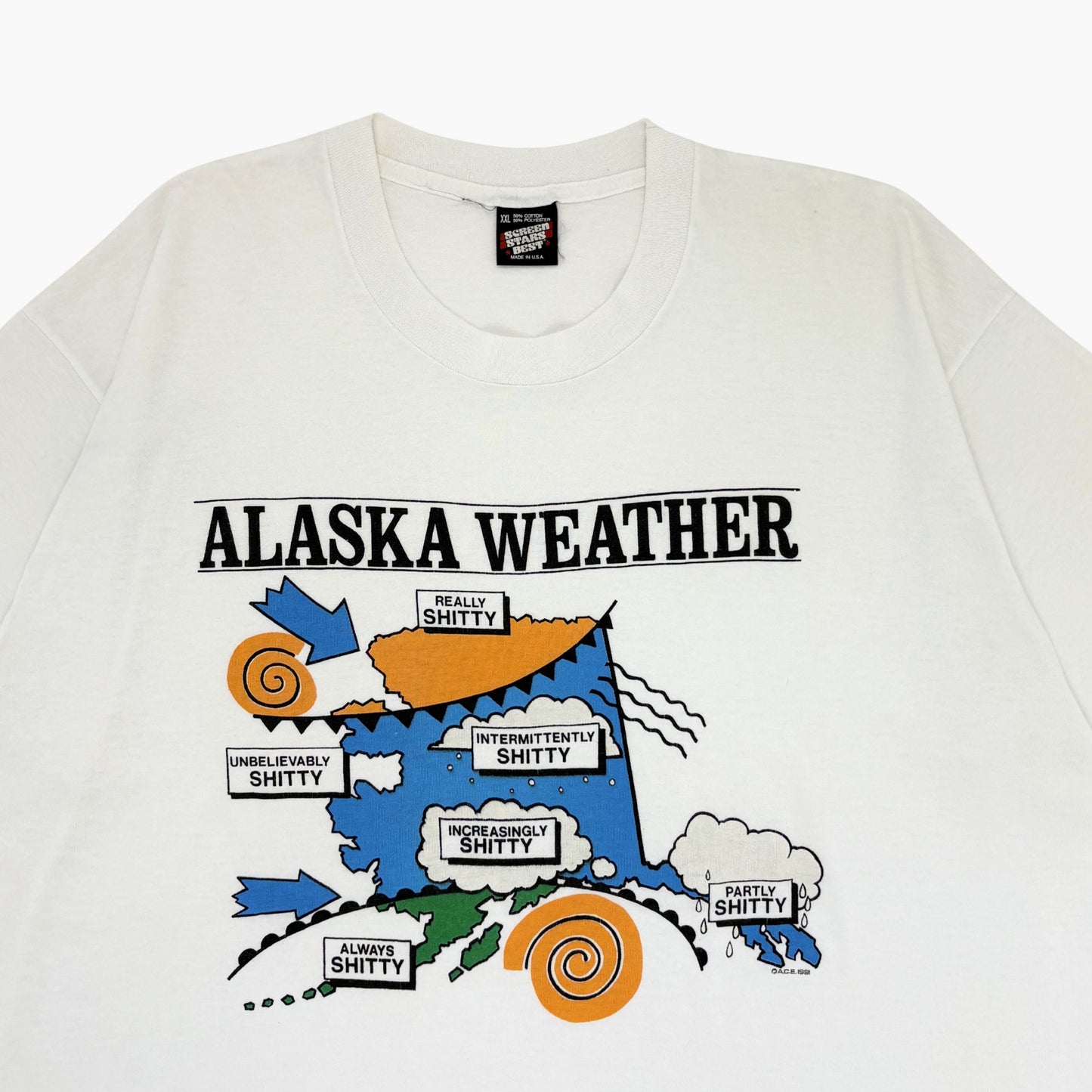1991 'ALASKA WEATHER' T-SHIRT | XL