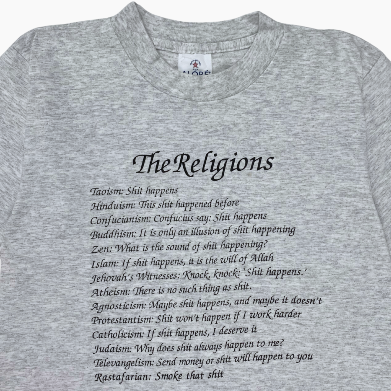 90S 'THE RELIGIONS' T-SHIRT | S