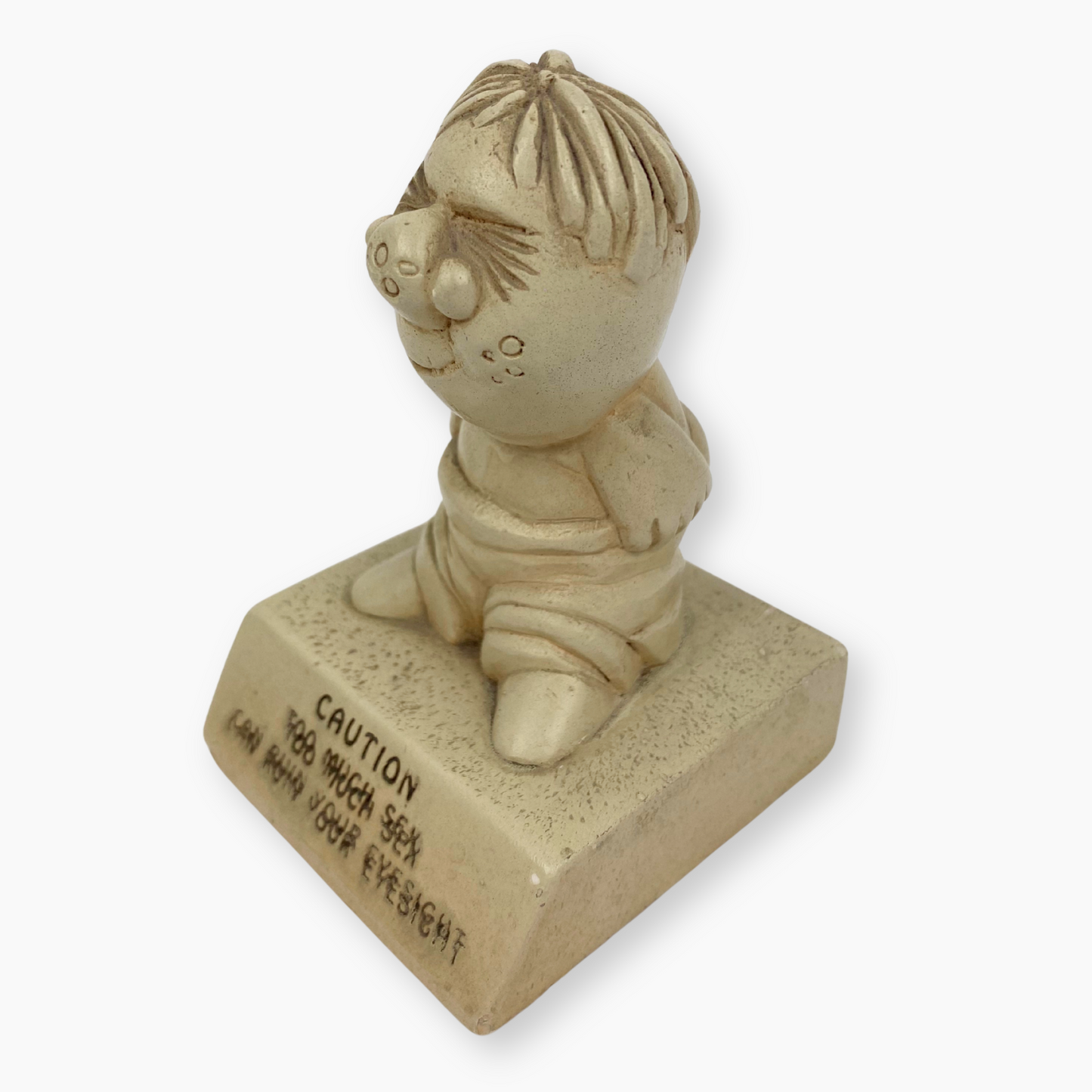 70S 'TOO MUCH SEX CAN RUIN YOUR EYESIGHT' SCULPTURE