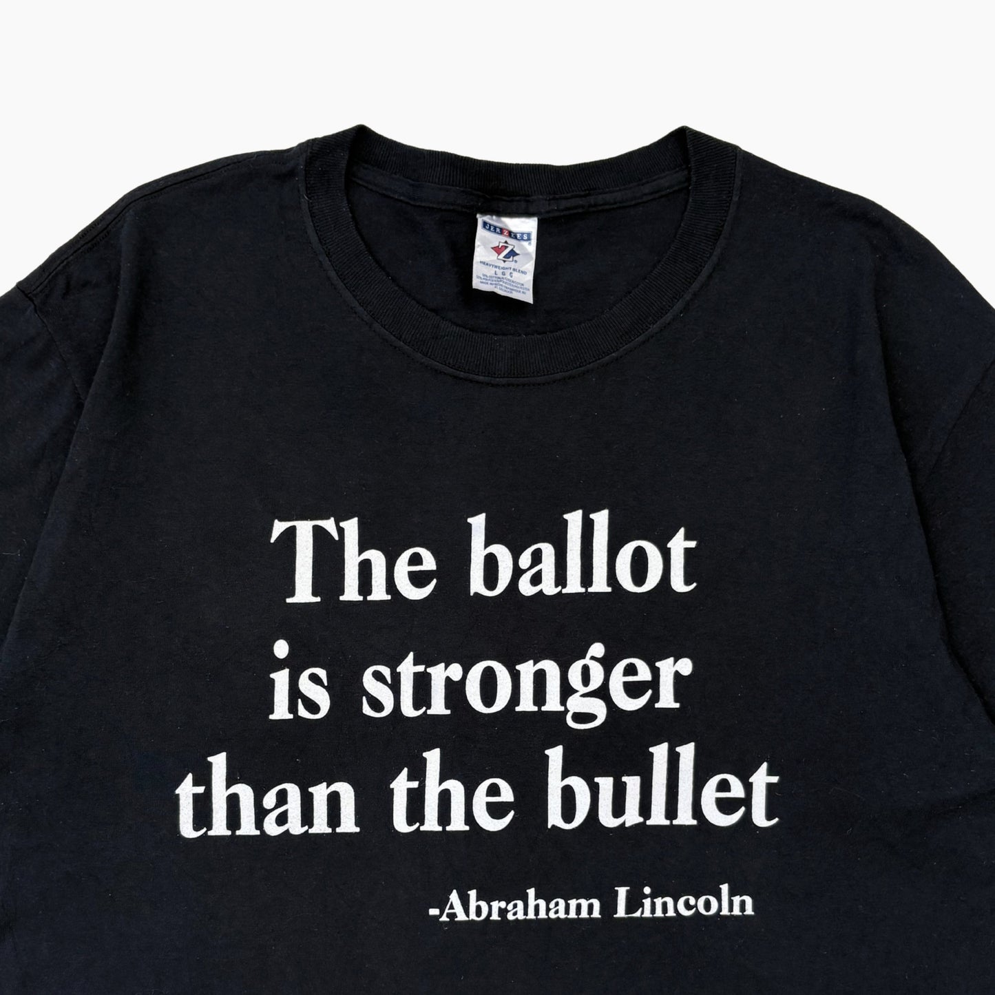 EARLY 00S 'THE BALLOT IS STRONGER' T-SHIRT | L