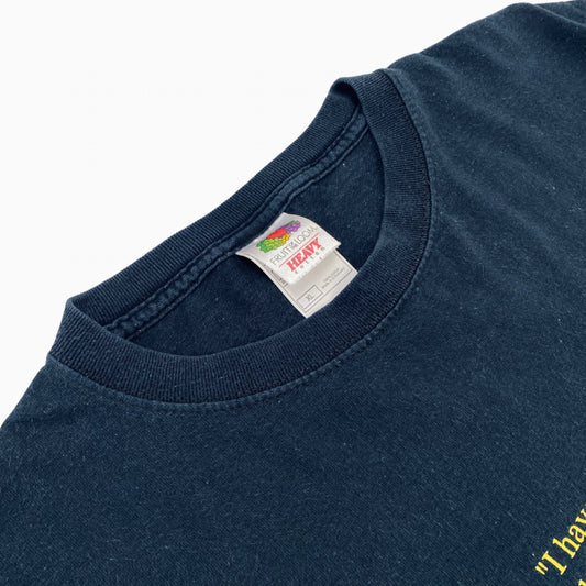 EARLY 00S "I HAVE NOTHING TO DECLARE BUT MY GENUIS" T-SHIRT | XL