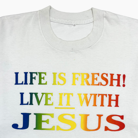 90S 'LIVE IT WITH JESUS' T-SHIRT | XL