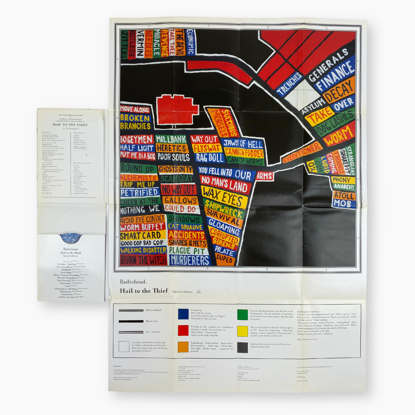2003 RADIOHEAD HAIL TO THE THIEF CD LIMITED UK EDITION MAP