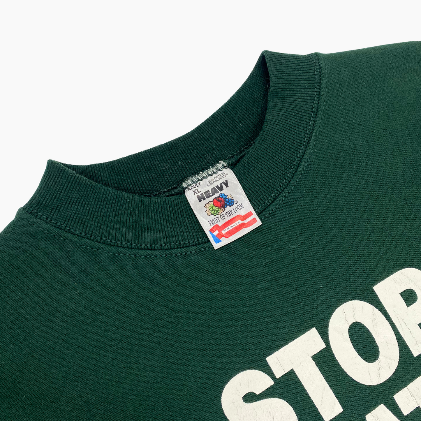 EARLY 90S 'STOP PLATE TECTONICS' SWEATER | XL