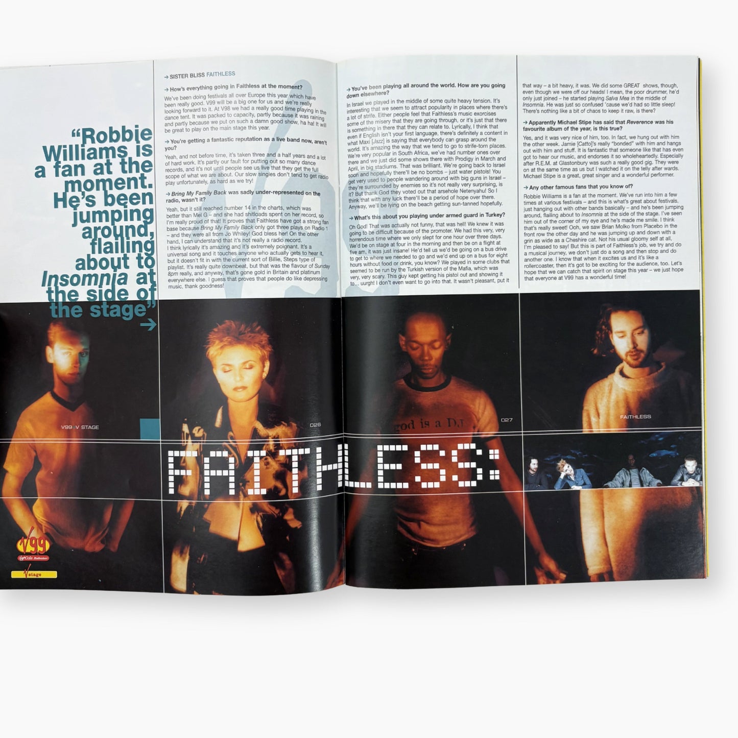 1999 V FESTIVAL T-SHIRT & PROGRAMME | L
