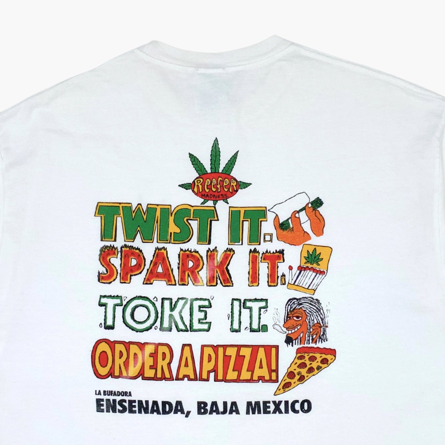 2002 REEFER MADNESS PIZZA T-SHIRT XL