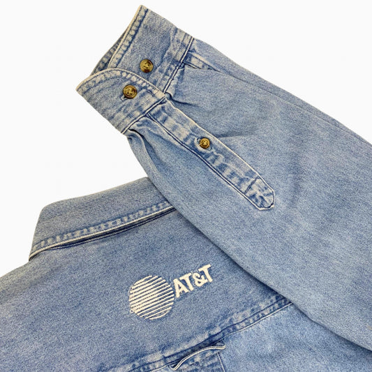 90S AT&T STAFF DENIM SHIRT | L/XL