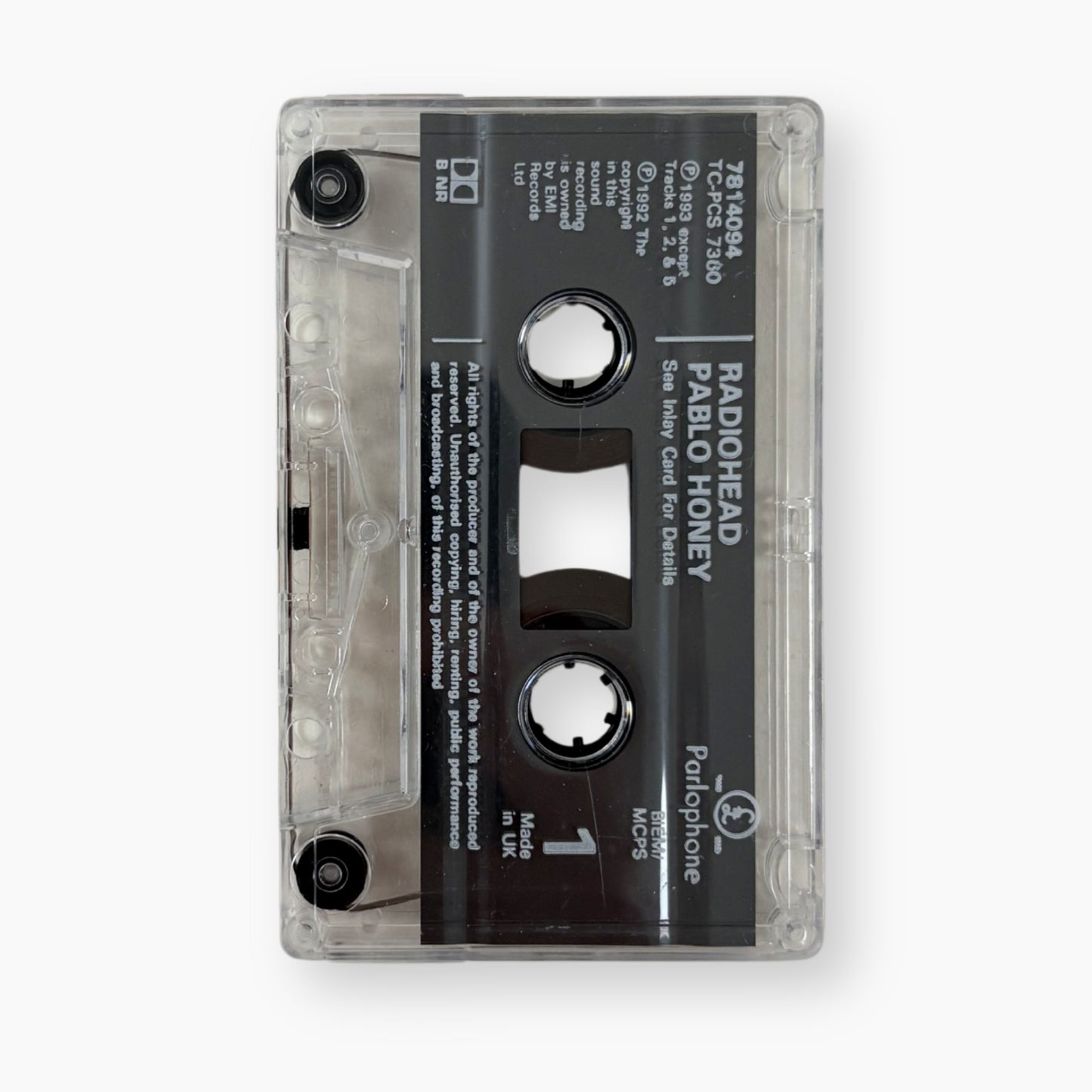 1993 RADIOHEAD 'PABLO HONEY' CASSETTE