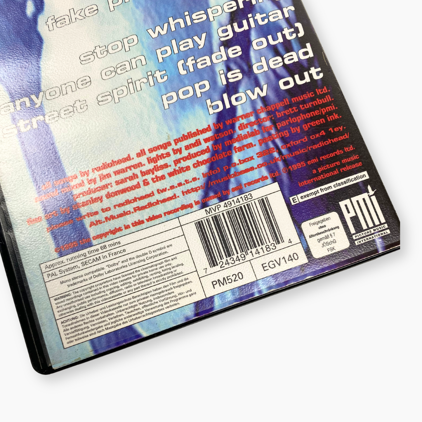 1994 RADIOHEAD 'LIVE AT THE ASTORIA' VHS