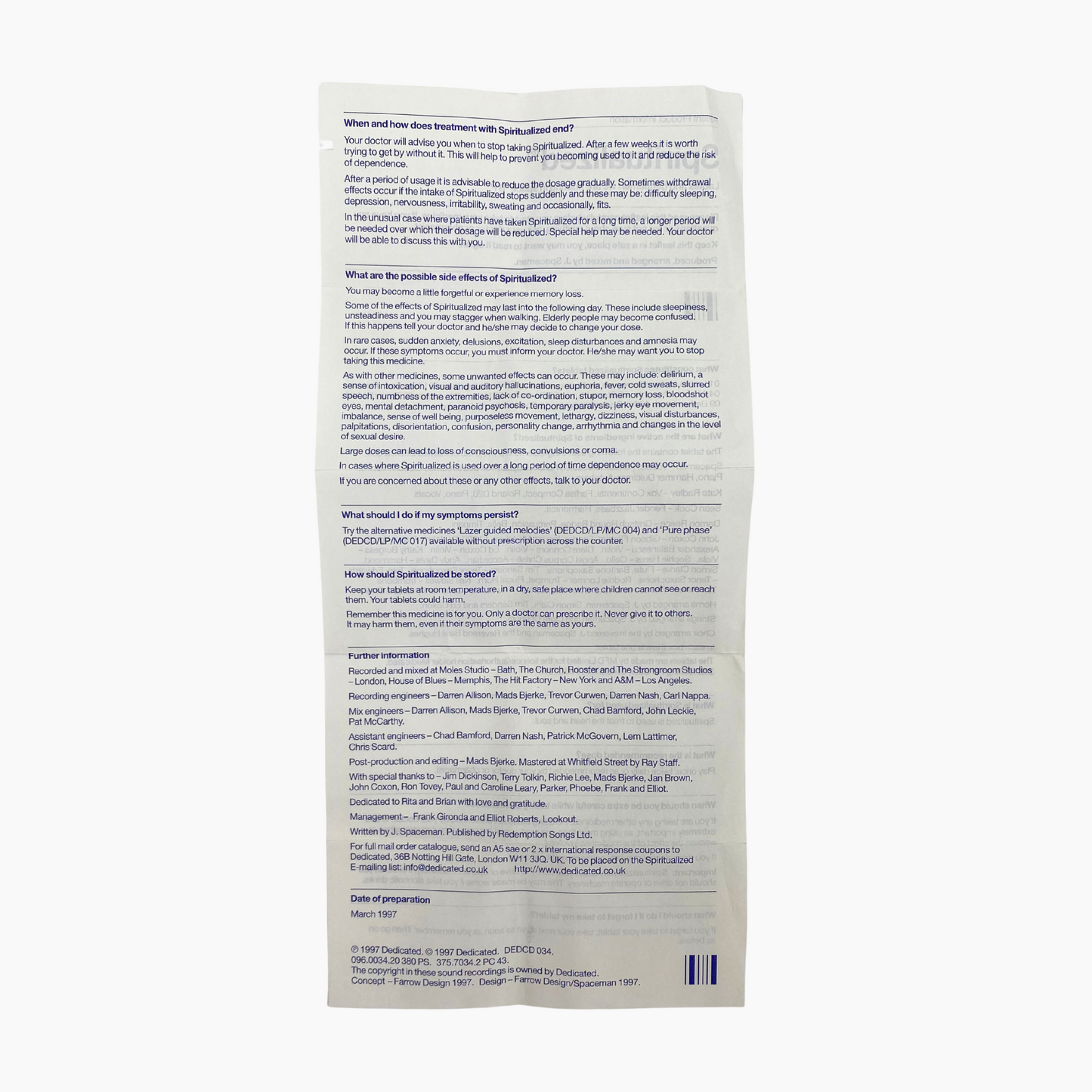 1997 SPIRITUALIZED 'LADIES AND GENTLEMEN...' LIMITED UK EDITION CD