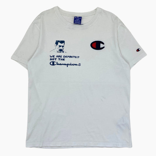 BLUEBOY X KNEDLO ZELO WEAR "WE ARE DEFINITELY NOT THE CHAMPIONS" T-SHIRT | L