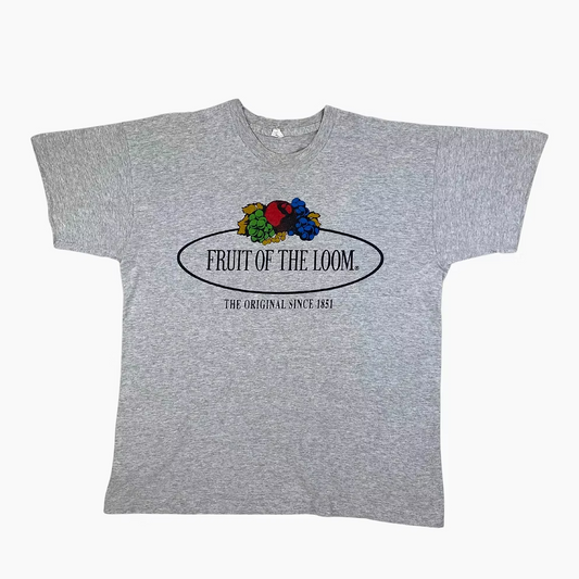 90S FRUIT OF THE LOOM LOGO T-SHIRT | L